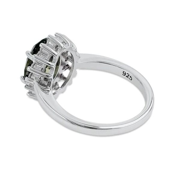 New Sterling Silver Peridot Oval Ring - Picture 4 of 4